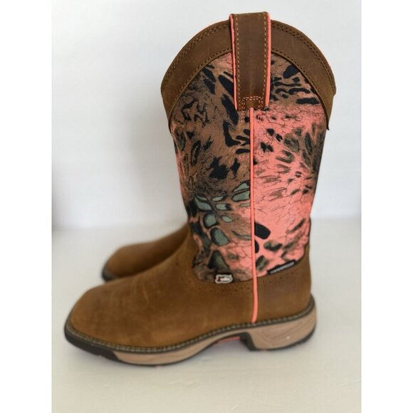 JUSTIN Women’s Trekker 11" Camo Work Boot Size 7B Waterproof Russet Brown SE4356 - Picture 2 of 16